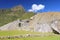 Machu picchu old mountain, pre columbian inca site situated on a mountain ridge above the urubamba valley in Peru