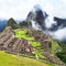 Machu Picchu, panoramic view of peruvian incan town