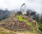 Machu Picchu, panoramic view of peruvian incan town