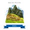 Machu Picchu in Peru vector flat attraction landmarks