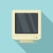 Macintosh monitor icon flat vector. Computer screen