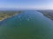 Mackeral Cove aerial view, Rhode Island, USA