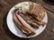 Mackerel with bread and onion