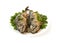 Mackerel stuffed with herbs