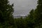 Mackinac bridge overlook. View from Straits State Park in Michigan