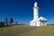 Macquarie Lighthouse - oblique view, with the Keeper\'s Cottage, New South Wales, Australia