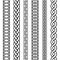 Macrame crochet weaving braid knot knit, vector knitted braided pattern of intersecting strands wicker, knitted braided