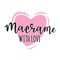 `Macrame with love` vector logo