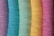Macrame Rainbow, thread colorful texture