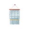 Macrame wall hanging made of blue cotton cord. Decoration for home. Flat vector icon with texture