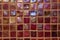Macro abstract art texture of beautiful jewel tone tile wall background