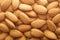 Macro almond display Close up view of textured almond nuts