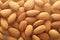 Macro almond display Close up view of textured almond nuts