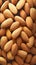 Macro almond display Close up view of textured almond nuts