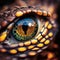 Macro Animal Eye Iris, Lizard Reptile Eyes, Dragon Eye Macro Photo Imitation, Generative AI Illustration