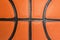 Macro basketball texture with black line