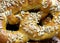 macro of brezel also called pretzel a typical bread of Austrian