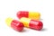 Macro of capsule pills isolated