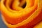 Macro citrus fruit peel. Background with peel a tangerine. Art image