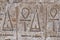 Macro Close Up of Ancient Egyptian Hieroglyphics