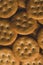 macro close up rounded salty cookies