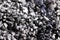 Macro close up of shiny black Hawaii salt crystals