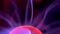 Macro close up video clip of plasma ball lamp or Tesla Sphere