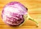 Macro closeup of baby purple asian eggplant