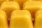Macro closeup of natural organic beeswax cubes