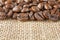 Macro coffee beans juta