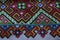 Macro colored textile. Geometric pattern