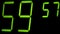 Macro digital watch counter timer. Green digit.