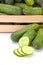 Macro of fresh cucumbers (Cucumis sativus)