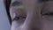 macro girl's eyes, european appearance, blinks, opens, front view