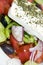 Macro greek salad