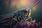 Macro Illustration of a Hyper-realistic Grasshopper Insect