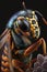 macro image, picturesque wasp, ai generative