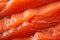 Macro marvel Close up of fresh salmon fillet on a white background