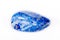 Macro mineral stone blue lapis lazuli afghanistan on white bac