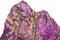 Macro mineral stone purpureus, purple purpurite in the breed a