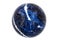 Macro mineral stone Sodalite ball on white background