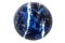 Macro mineral stone Sodalite ball on white background