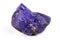 Macro mineral stone Tanzanite on white background