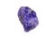 Macro mineral stone Tanzanite on white background