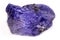 Macro mineral stone Tanzanite on white background