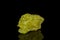 Macro mineral sulfur stone on a black background