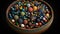 Macro Miniature Fantasy Surrealism - Earths in a Bowl, Made with Generative AI