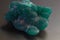 Macro natural green blue Cuprian Adamite crystal