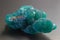 Macro natural green blue Cuprian Adamite crystal