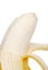 Macro peeled banana